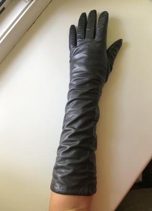 Классические длинные кожаные перчатки. р.7,57 фото