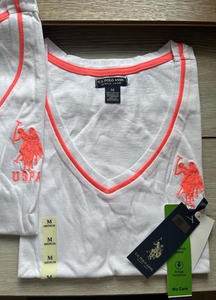 Оригинальная хлопковая футболка женская от u.s. polo assn2 фото
