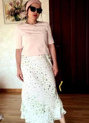 Длинная юбка макси-миди шелк натуральный нов