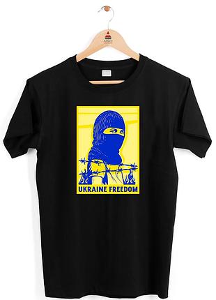 Футболка с патриотическим принтом "ukraine freedom. свободная украина" push it2 фото