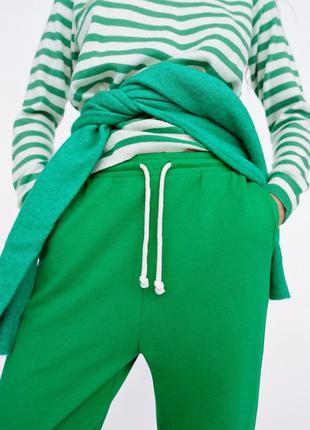 Яскраві зелені джогери спортивні штани zara3 фото