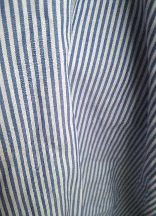 Хлопковая нарядная  блуза в полоску zara5 фото