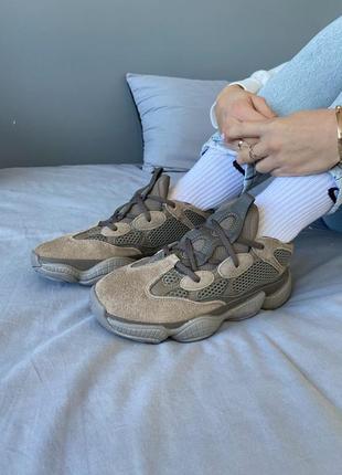 👟 кроссовки adidas yeezy 500 clay brown / наложка bs👟7 фото