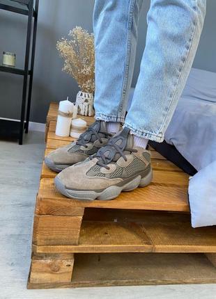 👟 кроссовки adidas yeezy 500 clay brown / наложка bs👟3 фото