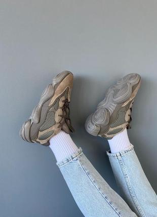 👟 кроссовки adidas yeezy 500 clay brown / наложка bs👟9 фото