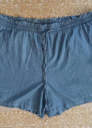 Короткие женские летние шорты из лёгкого джинса , большой размер3 фото