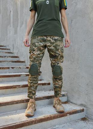 Тактичні штани жіночі піксель/військові жіночі штани мультикам/армійські жіночі штани/зсу штани жіночі1 фото
