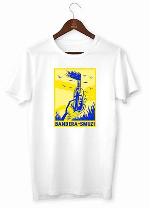 Футболка с патриотическим принтом "bandera smuzi. бандера смузи" push it