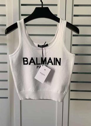 Белый топ балмайн balmain