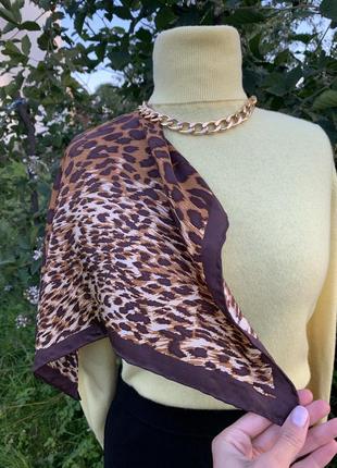Шовкова хусточка платок codello тигрова 🐆1 фото