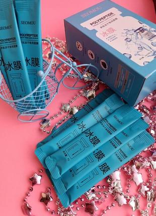 Нічна маска для обличчя з поліпептидами polypeptide freeze-dried leave-in mask seomou , 1 стік