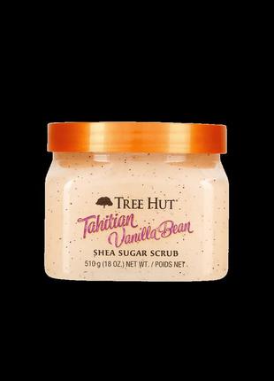 Скраб для тела с ароматом ванили tree hut tahitian vanilla bean sugar scrub 510g