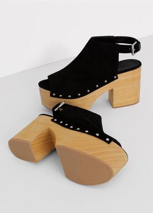 Замшеві жіночі босоніжки 37, 38 pull and bear exсlusive оригінал