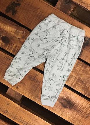 Детские хлопковые штаны (брюки) с принтом disney (дисней 9-12 мес 74-80 см идеал...