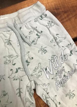 Детские хлопковые штаны (брюки) с принтом disney (дисней 9-12 мес 74-80 см идеал...