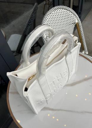 Женская белая сумка, шоппер, марк джейкобс, из экокожи люксового качества украином4 фото