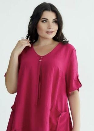 Блуза  туніка льон