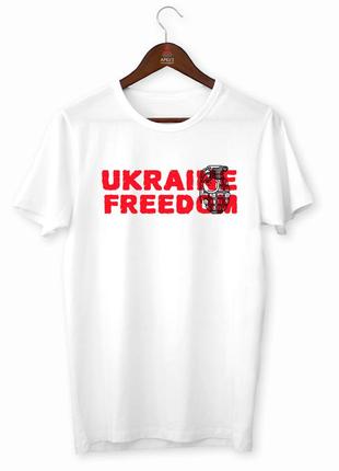 Футболка с патриотическим принтом "ukraine freedom. свободная украина" push it