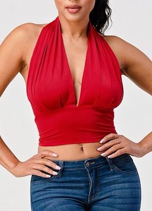Ярко красный топ