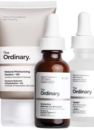 Набор косметики для обновления и разглаживания кожи the ordinary the no-brainer set 3 х 30 мл