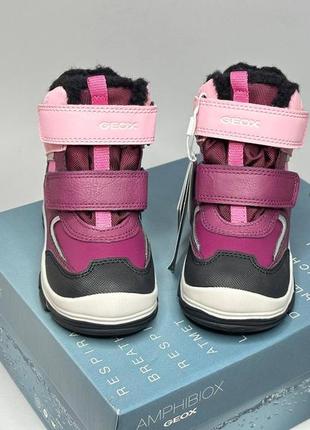 Дитячі зимові черевики geox flanfil 22,23,25,26 р чоботи дівчинці
