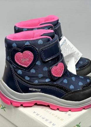 Дитячі зимові черевики geox flanfil 23-27 р чоботи дівчинці