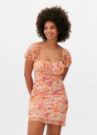 Новое платье primark floral mini dress - 16 uk1 фото