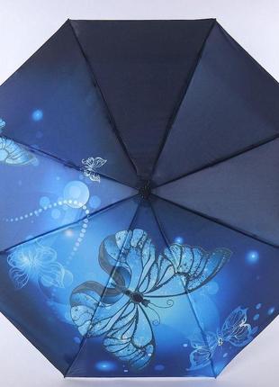 Механический сатиновый женский зонтик бабочки nex арт. 23324-6