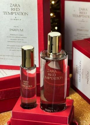 Набір парфумованих ароматів red zara temptation edt set 80 мл + red zara temptation summer 30 мл