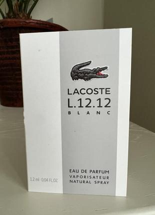 Пробник lacoste eau de l.12.12 blanc туалетна вода1 фото