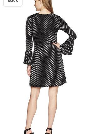 Karen kane брендова фірмова сукня в горох горошок чорна чорно-біле плаття на підкоадці стильне модне4 фото