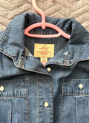 Джинсова подовжена рубашка сорочка levi’s