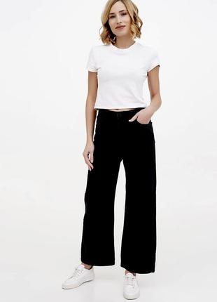 🍨широкі джинси, чорні джинси палаццо   з високою посадкою shein l