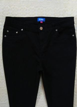 Стильные черные джинсы скинни с высокой талией denim, 14 размер.2 фото
