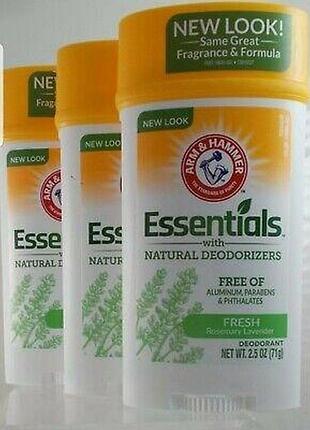 Arm & hammer essentials натуральный дезодорант розмарин и лаванда 71г