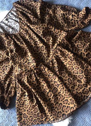 Сукня в леопардовий принт owersize h&m р.м