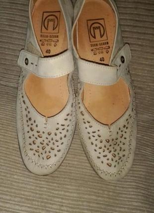 Гарні літні замшеві туфлі turm -schuh (німеччина) розмір 40 (25,8 см)2 фото