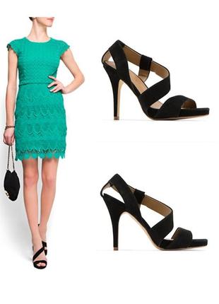 Замшевые женские босоножки 38 mango оригинал