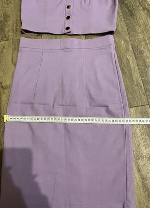 Женский костюм топ и юбка irenaíi фиолетовый м5 фото