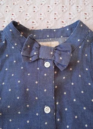 Стильная блуза marks and spencer с бантиком под джинсы блузка рубашка для девочки блузочка5 фото