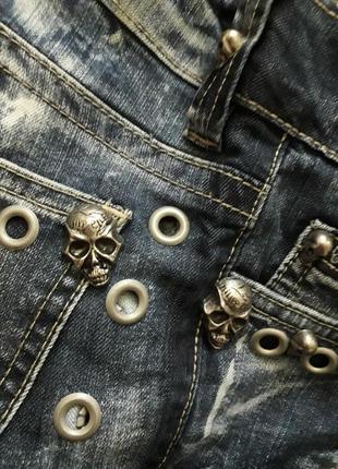 Шорты джинсы винтаж оригинал philipp plein3 фото