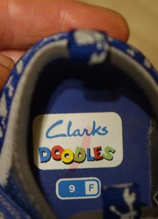 Дуже яскраві сіро-сині відкриті фірмові босоніжки clarks doodles 9 р4 фото