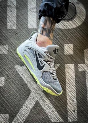 Мужские кроссовки nike kd 15 tb wolf "grey black volt green"#найк1 фото