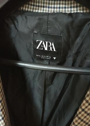 Трендовый пиджак блейзер оверсайз в клетку zara,p. xl8 фото