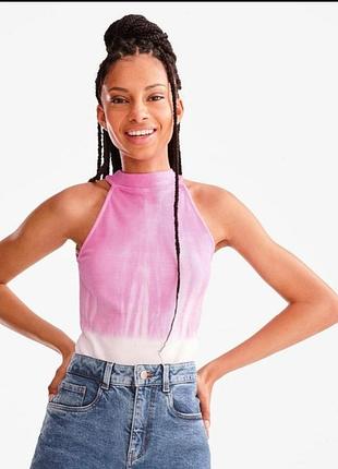 Майка жіноча в рубчик c&a 2075266 l білий з рожевим