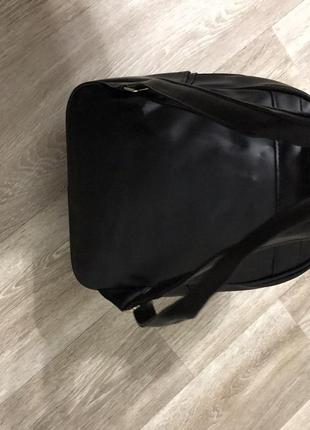 Женский кожаный новый стильный чёрный городской модный красивый рюкзак портфель сумка6 фото