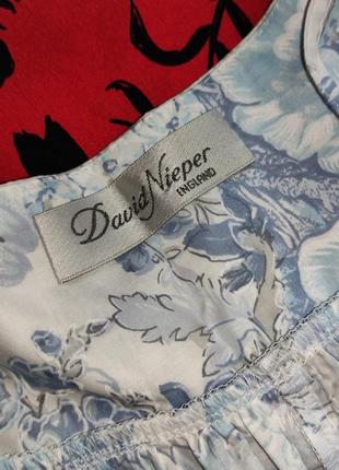 Поплінова дизайнерська нічна сорочка в квіти david nieper4 фото