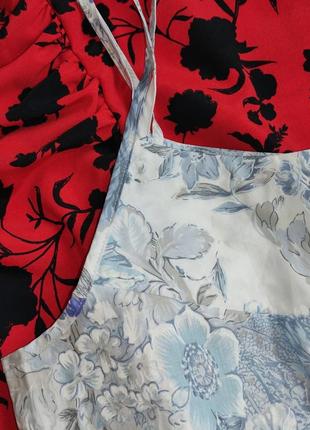 Поплінова дизайнерська нічна сорочка в квіти david nieper3 фото
