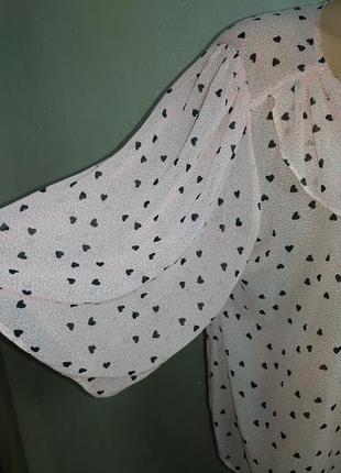 Нежная базовая блуза в сердечки от tu uk186 фото
