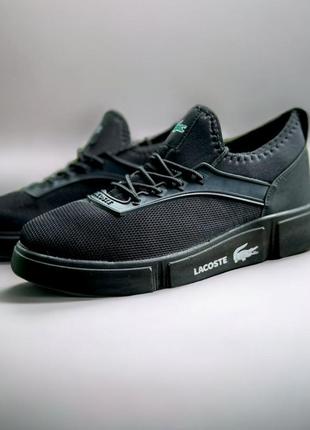 Кроссовки, кеды lacoste black1 фото